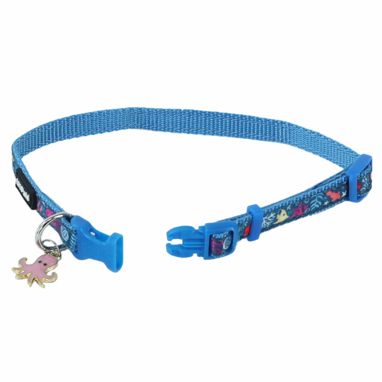 Coastal Pet Products Li'l Sea Creatures Li'l Pals Charming Ribbon Overlay Dog Collar