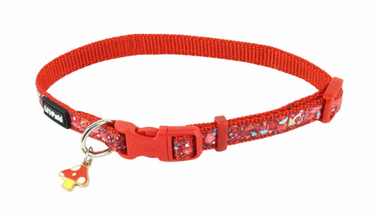 Coastal Pet Products Li'l Mushrooms Li'l Pals Charming Ribbon Overlay Dog Collar